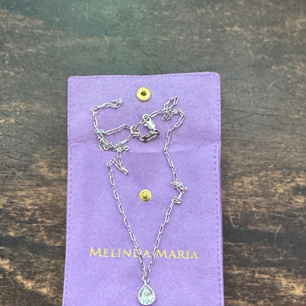 Melinda Maria Silver Drop of Perfection  Chain Necklace